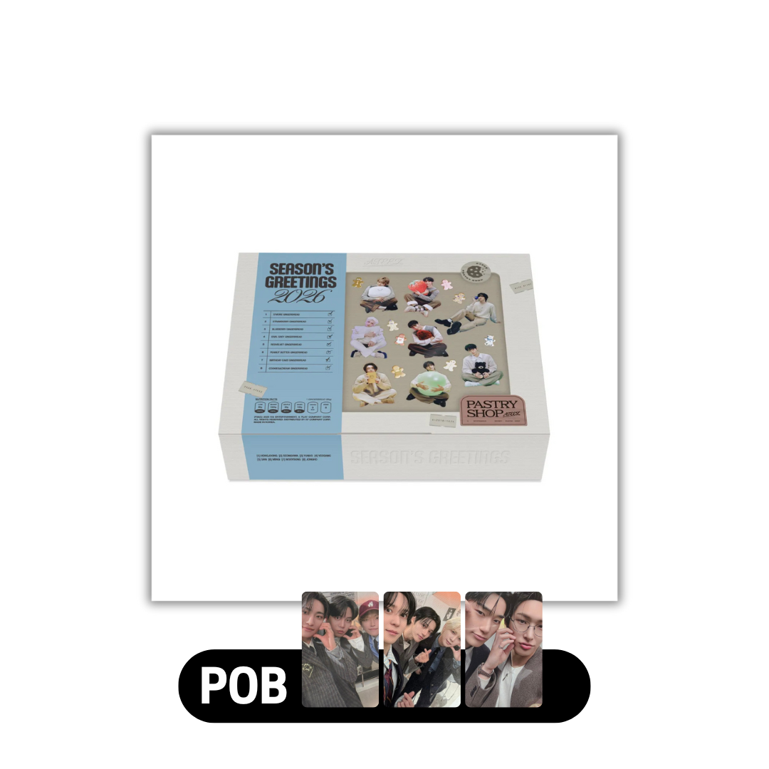 ATEEZ (에이티즈) - 2026 SEASON'S GREETINGS + POB – EVE PINK K-POP ATEEZ (에이티즈) - 2026 SEASON'S GREETINGS + POB – EVE PINK K-POP