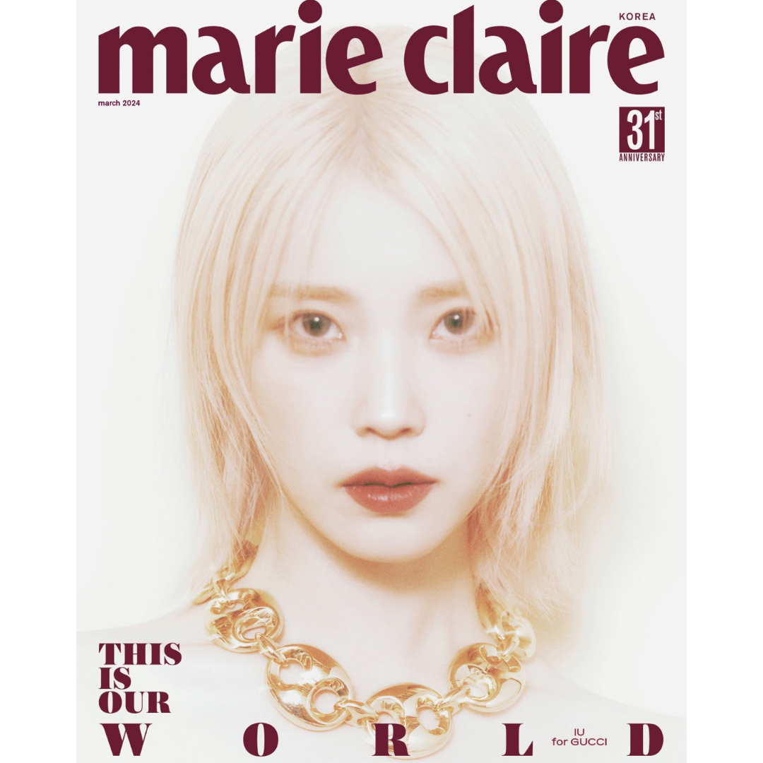 MARIE CLAIRE KOREA MARCH 2024 [COVER IU] EVE PINK KPOP
