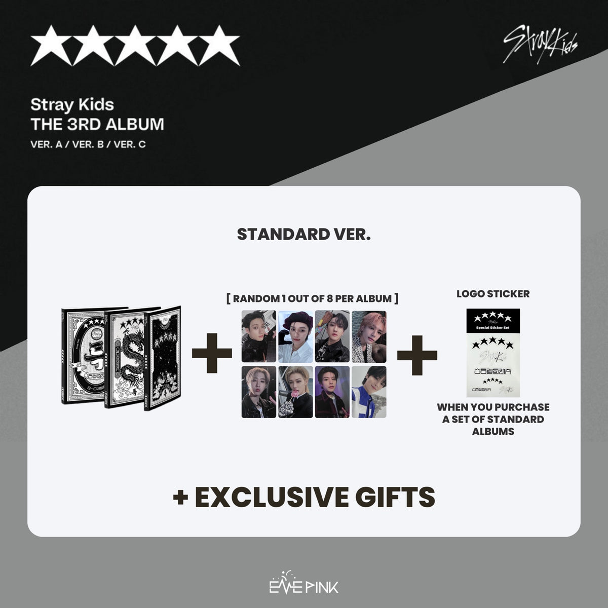 STRAY KIDS (스트레이키즈) 3RD ALBUM - [ 5 STAR] (Standard Ver.) (+