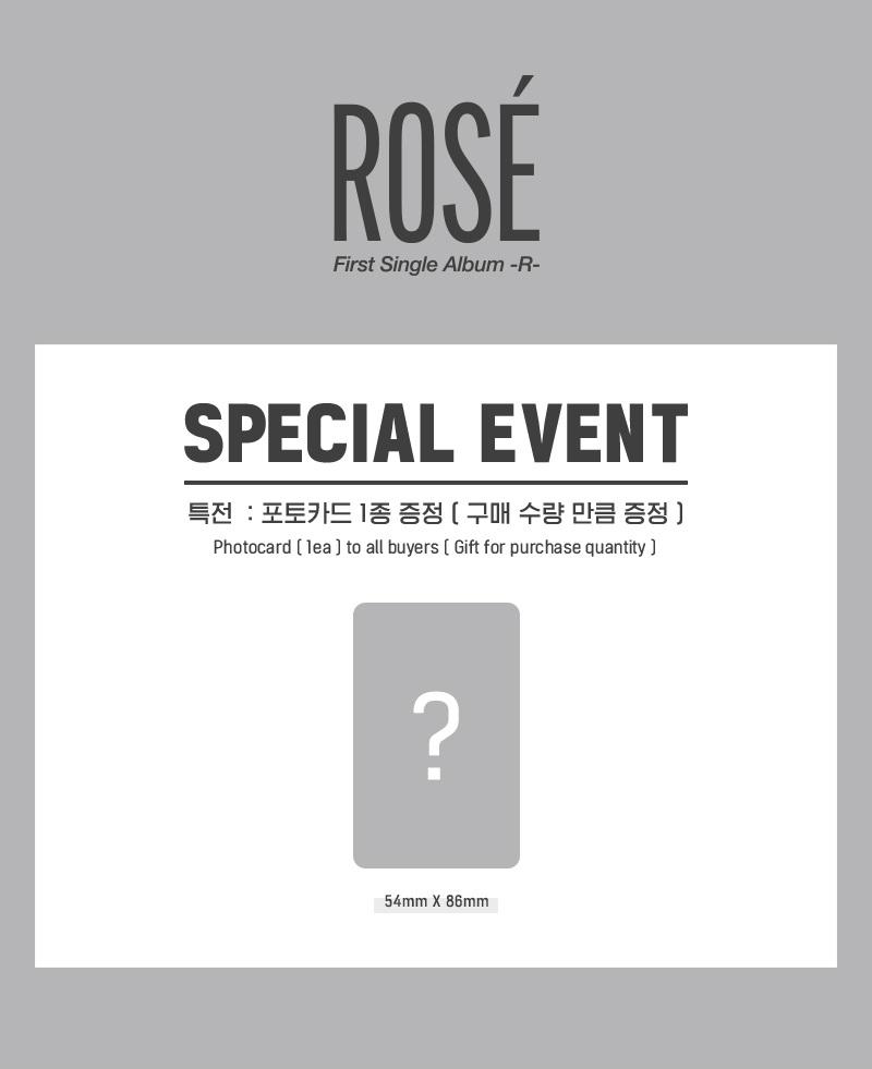 Rosé (로제) 1ST SINGLE ALBUM R (KiT ALBUM) (+ HOLOGRAM PHOTOCARD) EVE