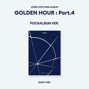 [PRE-ORDER] (KOR VER.) ATEEZ (에이티즈) 13TH MINI ALBUM - [GOLDEN HOUR : Part.4] (POCAALBUM VER.) - EVE PINK K-POP