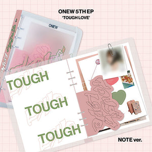 [PRE-ORDER] ONEW (온유) 5TH MINI ALBUM - [Tough Love] (NOTE Ver. + EXCLUSIVE PHOTOCARD) - EVE PINK K-POP