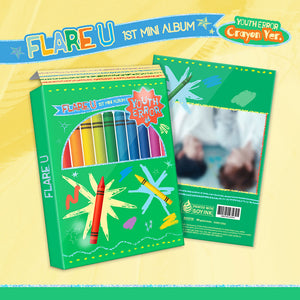 [PRE-ORDER] FLARE U (플레어 유) 1st Mini Album - [YOUTH ERROR] (Crayon Ver.) - EVE PINK K-POP
