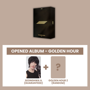 (KOREA VER.) ATEEZ (에이티즈) 10TH MINI ALBUM - [GOLDEN HOUR : PART.1] (GOLDEN HOUR: OPENED ALBUM) (A PHOTOCARD VER.) - EVE PINK K-POP