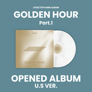 (U.S. VER.) ATEEZ (에이티즈) 10TH MINI ALBUM - [GOLDEN HOUR : PART.1] (VINYL VER. + POP-UP EXCLUSIVE PHOTOCARD: OPENED ALBUM)