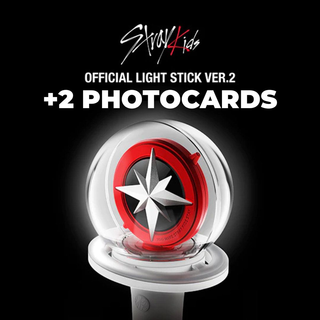 Stray Kids 公式ペンライトver.2 フォトカードおまけ STRAY KIDS (스트레이키즈) - OFFICIAL LIGHT STICK VER.2 (+2