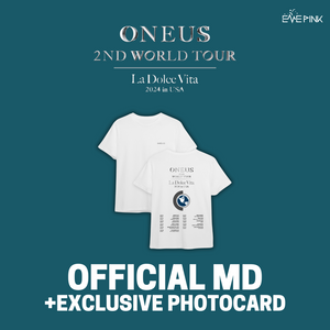ONEUS (원어스) 2024 LA DOLCE VITA  US TOUR OFFICIAL MD - [T-SHIRT] (WHITE VER. +EXCLUSIVE PHOTOCARD)