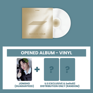 (U.S. VER.) ATEEZ (에이티즈) 10TH MINI ALBUM - [GOLDEN HOUR : PART.1] (VINYL VER. + POP-UP EXCLUSIVE PHOTOCARD: OPENED ALBUM)