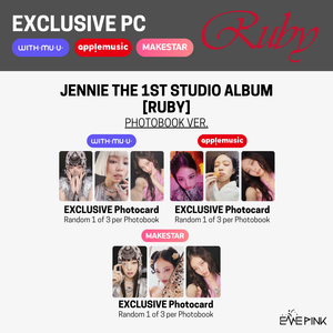 JENNIE (제니) THE 1ST STUDIO ALBUM - [Ruby] (+EXCLUSIVE PHOTOCARD)