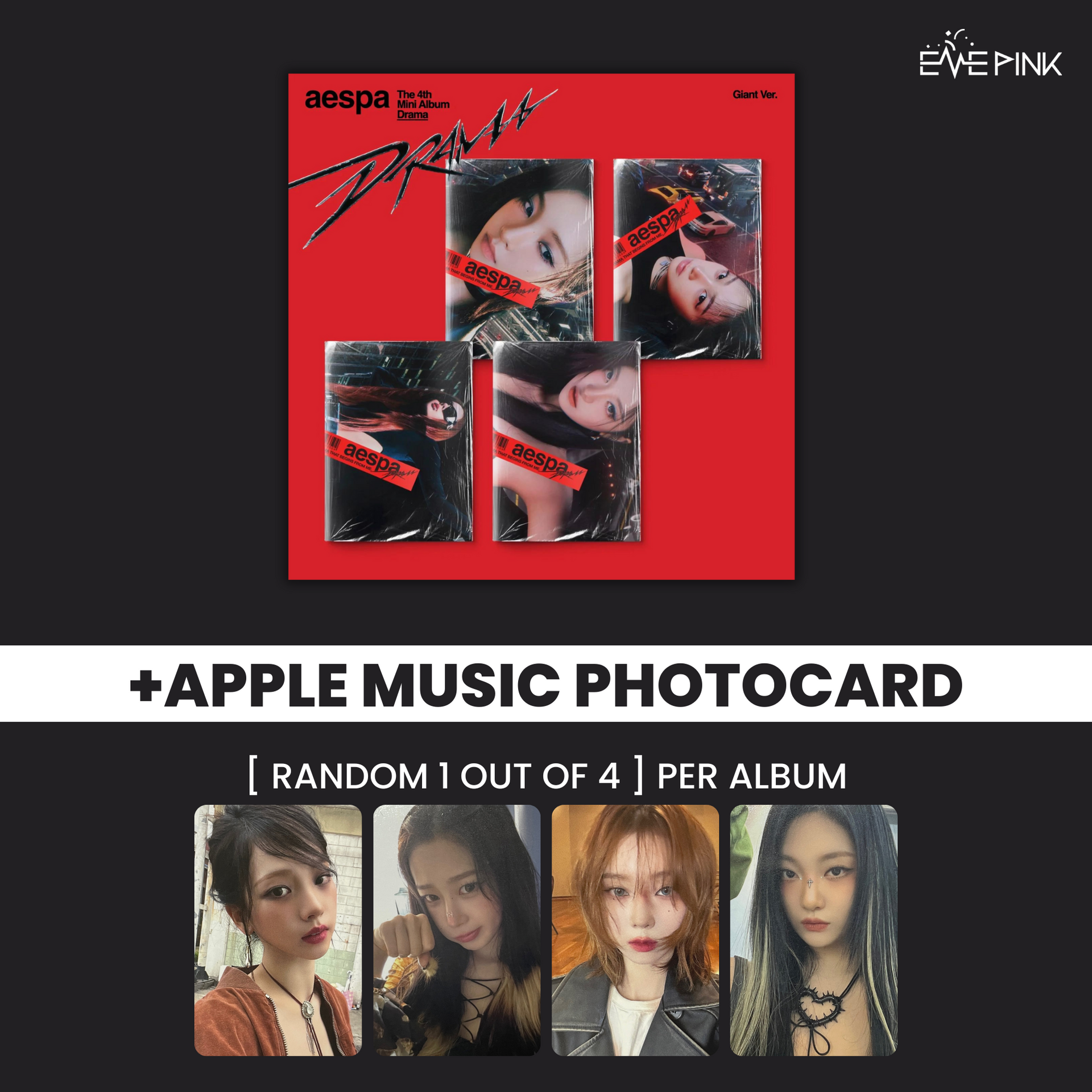 AESPA (에스파) 4TH MINI ALBUM - [DRAMA] (GIANT VER) (+EXCLUSIVE