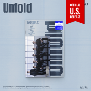 (U.S. VER.) MONSTA X (몬스타엑스) Album - [Unfold] (Photobook + POP-UP EXCLUSIVE PHOTOCARD) - EVE PINK K-POP