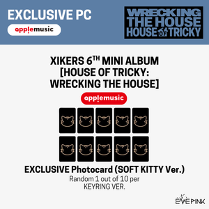 XIKERS (싸이커스) 6TH MINI ALBUM - [HOUSE OF TRICKY: WRECKING THE HOUSE] (KEYRING ver. + EXCLUSIVE PHOTOCARD) - EVE PINK K-POP