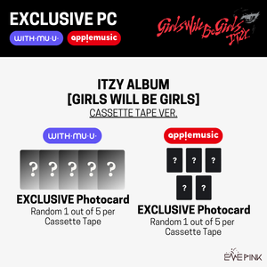 ITZY (있지) ALBUM - [Girls Will Be Girls] (Cassette Tape Ver. +EXCLUSIVE PHOTOCARD)