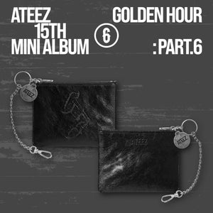 [PRE-ORDER] (U.S. VER.) ATEEZ (에이티즈) - [GOLDEN HOUR : Part.6] (LEATHER POUCH KEYCHAIN)