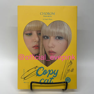 [AUTOGRAPHED] APINK CHOBOM (초봄) 1ST SINGLE ALBUM - [COPYCAT] (KITTY VER.) - EVE PINK K-POP