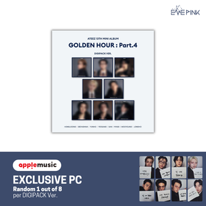 (KOR VER.) ATEEZ (에이티즈) MINI ALBUM - [GOLDEN HOUR : Part.4] (DIGIPAK VER. + EXCLUSIVE PHOTOCARD) - EVE PINK K-POP