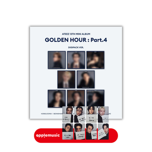 (KOR VER.) ATEEZ (에이티즈) MINI ALBUM - [GOLDEN HOUR : Part.4] (DIGIPAK VER. + EXCLUSIVE PHOTOCARD) - EVE PINK K-POP