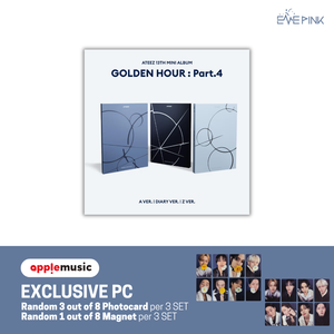(KOR VER.) ATEEZ (에이티즈) 13TH MINI ALBUM - [GOLDEN HOUR : Part.4] (PHOTOBOOK VER. + EXCLUSIVE PHOTOCARD) - EVE PINK K-POP