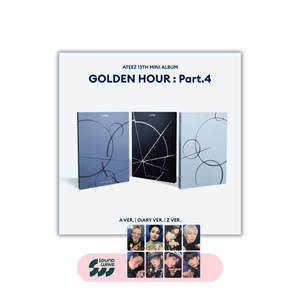 [PRE-ORDER] (KOR VER.) ATEEZ (에이티즈) MINI ALBUM - [GOLDEN HOUR : Part.4] (PHOTOBOOK VER. + SOUNDWAVE PHOTOCARD) - EVE PINK K-POP