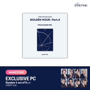 [PRE-ORDER] (KOR VER.) ATEEZ (에이티즈) 13TH MINI ALBUM - [GOLDEN HOUR : Part.4] (POCAALBUM VER. + EXCLUSIVE PHOTOCARD) - EVE PINK K-POP