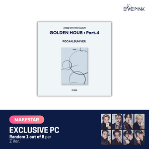 [PRE-ORDER] (KOR VER.) ATEEZ (에이티즈) 13TH MINI ALBUM - [GOLDEN HOUR : Part.4] (POCAALBUM VER. + EXCLUSIVE PHOTOCARD) - EVE PINK K-POP