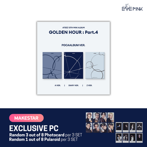 [PRE-ORDER] (KOR VER.) ATEEZ (에이티즈) 13TH MINI ALBUM - [GOLDEN HOUR : Part.4] (POCAALBUM VER. + EXCLUSIVE PHOTOCARD) - EVE PINK K-POP