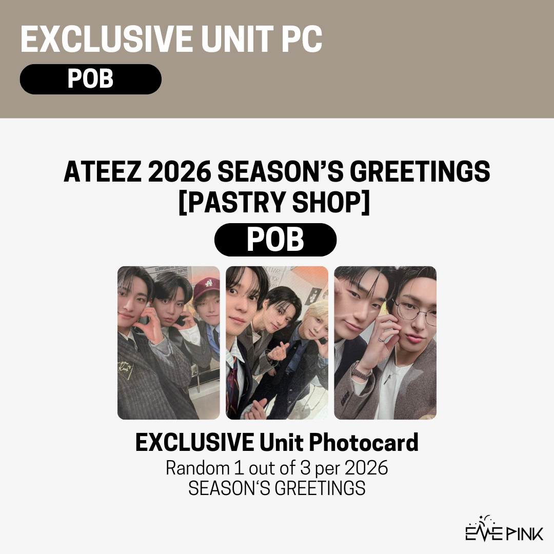 ATEEZ (에이티즈) - 2026 SEASON'S GREETINGS + POB – EVE PINK K-POP ATEEZ (에이티즈) - 2026 SEASON'S GREETINGS + POB – EVE PINK K-POP