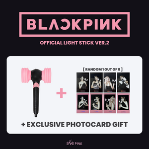 BLACKPINK (블랙핑크) - OFFICIAL LIGHT STICK VER.2 (+ PHOTOCARD) - EVE PINK K-POP