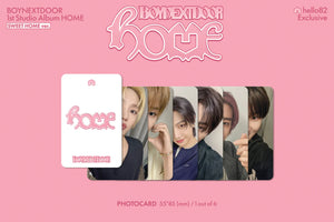 [PRE-ORDER] (U.S. VER.) BOYNEXTDOOR (보이넥스트도어) 1st Studio Album - [HOME] (SWEET HOME VER. + POP-UP EXCLUSIVE PHOTOCARD) - EVE PINK K-POP