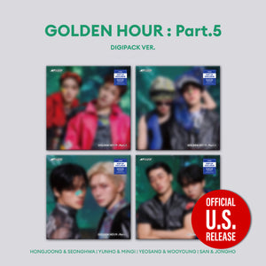 [PRE-ORDER] (U.S. VER.) ATEEZ (에이티즈) 14th Mini Album - [GOLDEN HOUR : PART.5] (UNIT DIGIPACK VER. + POP-UP EXCLUSIVE PHOTOCARD)