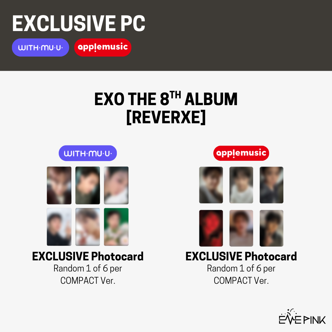EXO (엑소) THE 8TH ALBUM - [REVERXE] (Compact Ver. +EXCLUSIVE