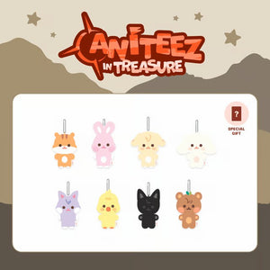 ATEEZ X ANITEEZ IN TREASURE MD - [FLAT-FUR PLUSH] (+POB) - EVE PINK K-POP
