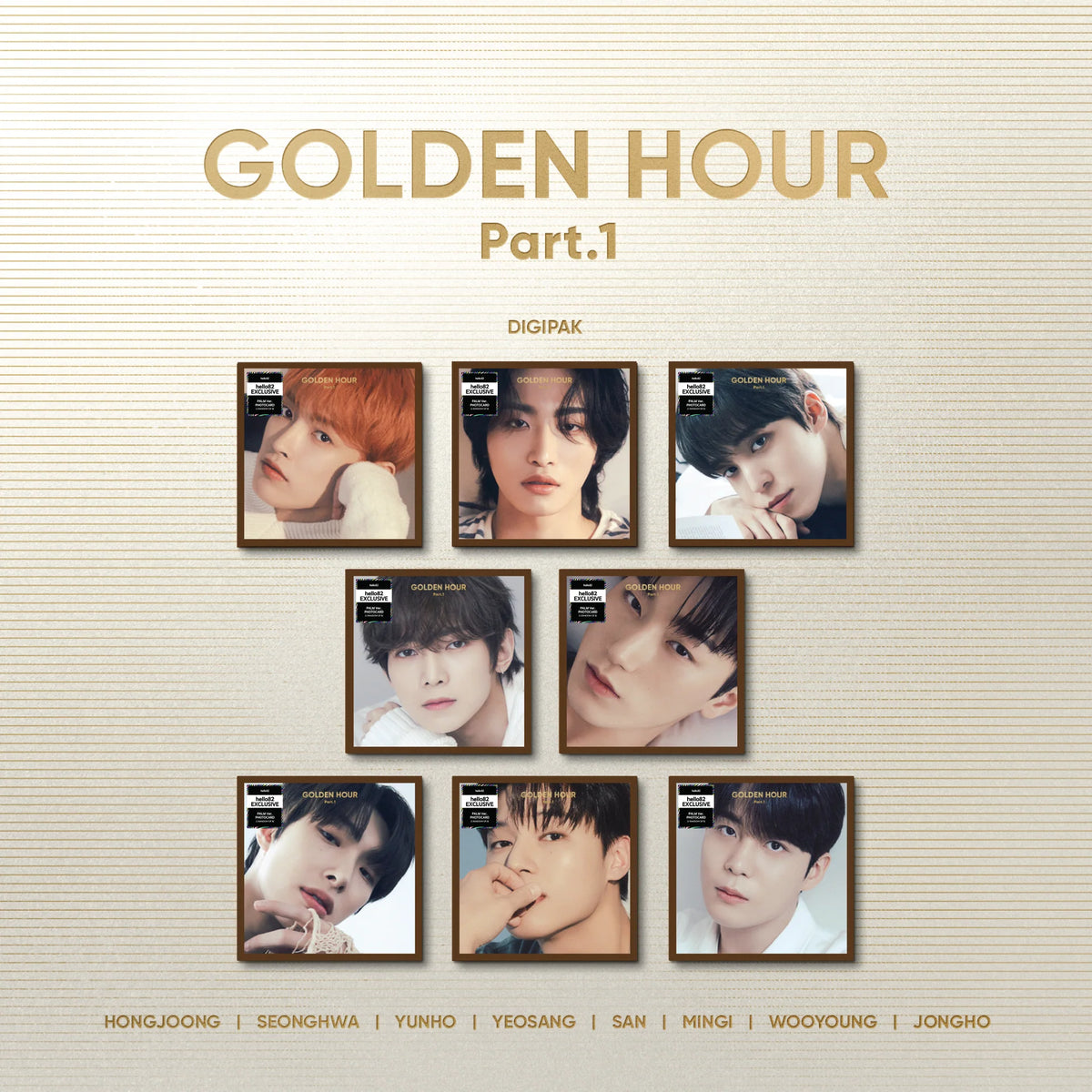 U.S. VER.) ATEEZ (에이티즈) 10TH MINI ALBUM - [GOLDEN HOUR : PART