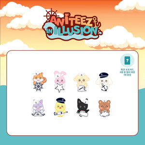 ATEEZ/ANITEEZ IN ILLUSION OFFICIAL MD - [MONITOR DOLL MARINE Ver] + 1 MATCHING MEMBER PHOTOCARD