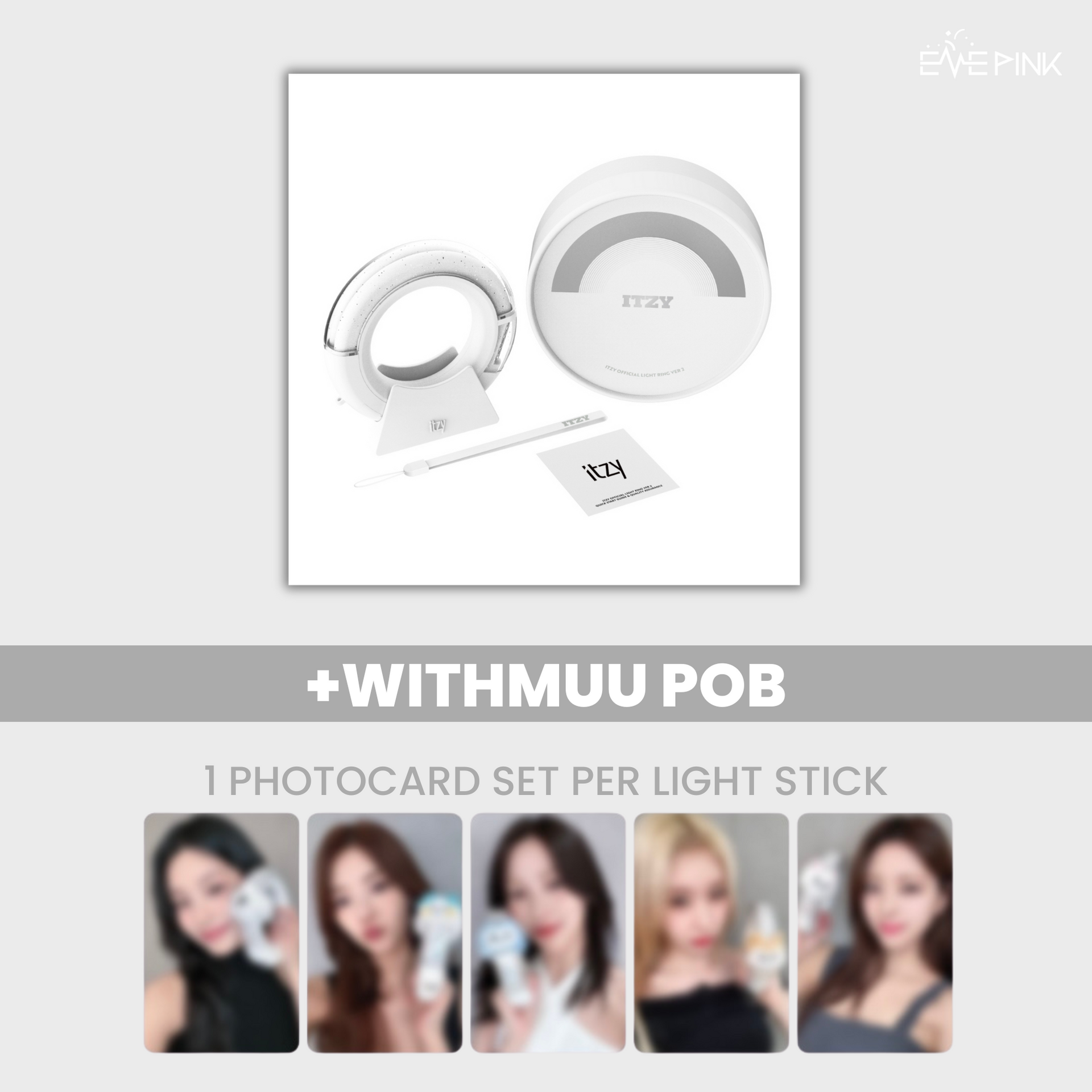 ITZY (있지) - OFFICIAL LIGHT RING VER.2 (+POB) – EVE PINK K-POP