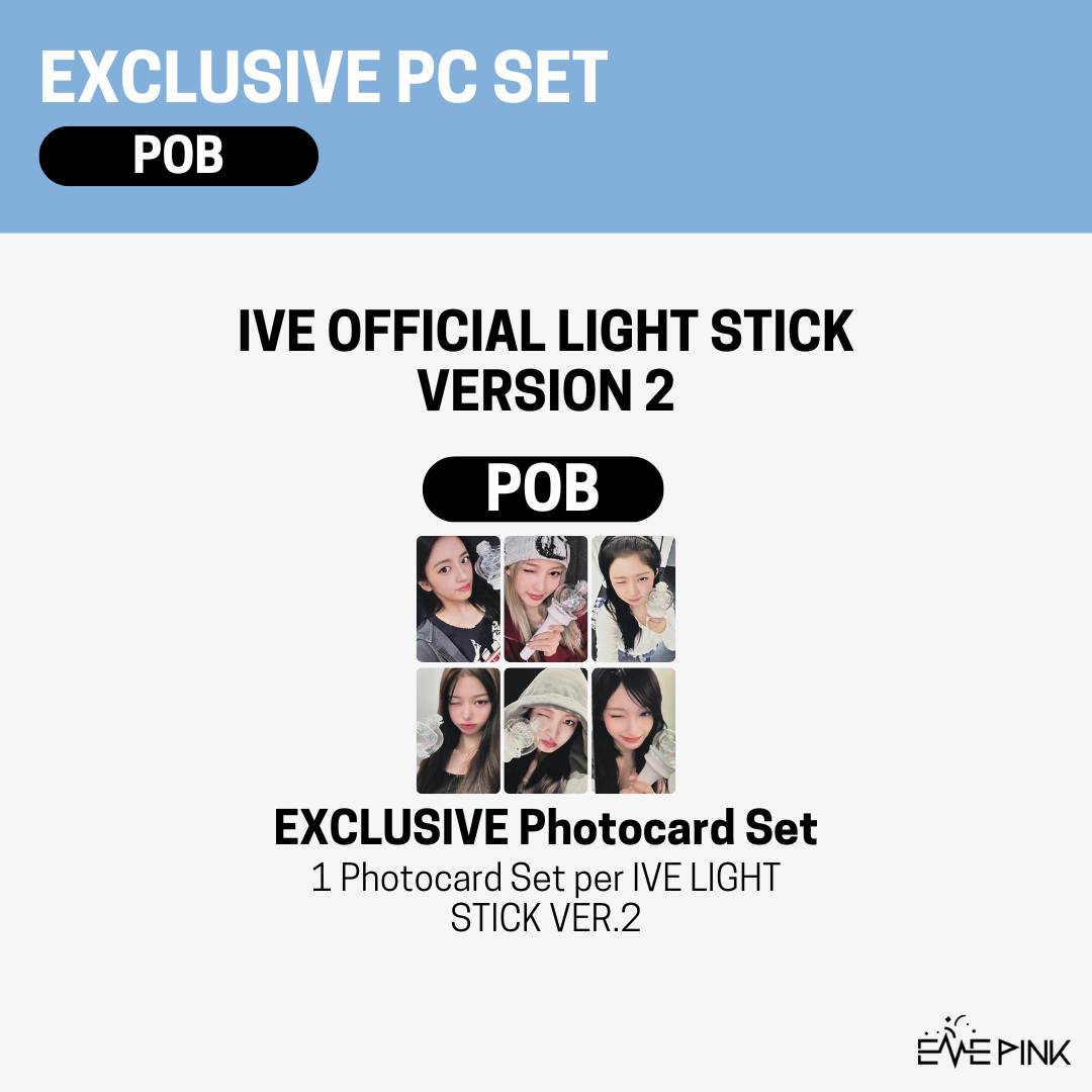 IVE (아이브) - OFFICIAL LIGHTSTICK VER. 2 (+POB) – EVE PINK K-POP