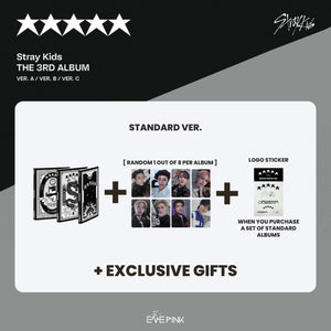 STRAY KIDS (스트레이키즈) 3RD ALBUM - [★★★★★ 5 STAR] (Standard Ver.) (+ EXCLUSIVE PHOTOCARD)
