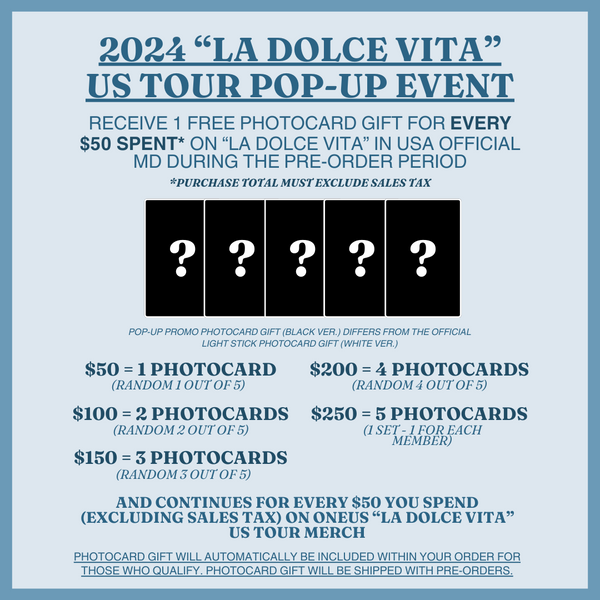 ONEUS (원어스) 2024 LA DOLCE VITA  US TOUR OFFICIAL MD - [CUSHION COVER]