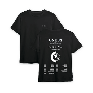 ONEUS (원어스) 2024 LA DOLCE VITA  US TOUR OFFICIAL MD - [T-SHIRT] (BLACK VER. +EXCLUSIVE PHOTOCARD)