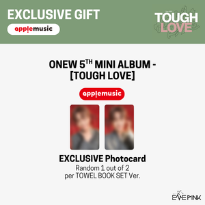 [PRE-ORDER] ONEW (온유) 5TH MINI ALBUM - [Tough Love] (TOWEL BOOK SET Ver. + EXCLUSIVE PHOTOCARD) - EVE PINK K-POP