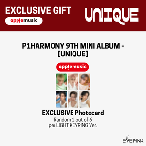 [PRE-ORDER] (KOR VER.) P1HARMONY (피원하모니) 9th MINI ALBUM - [UNIQUE] (LIGHT KEYRING MERCH + EXCLUSIVE PHOTOCARD)