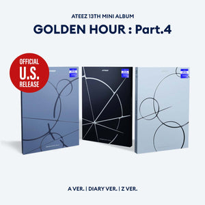 [PRE-ORDER] (U.S. VER.) ATEEZ (에이티즈) 13TH MINI ALBUM - [GOLDEN HOUR : Part.4] (PHOTOBOOK VER. + POP-UP EXCLUSIVE PHOTOCARD) - EVE PINK K-POP