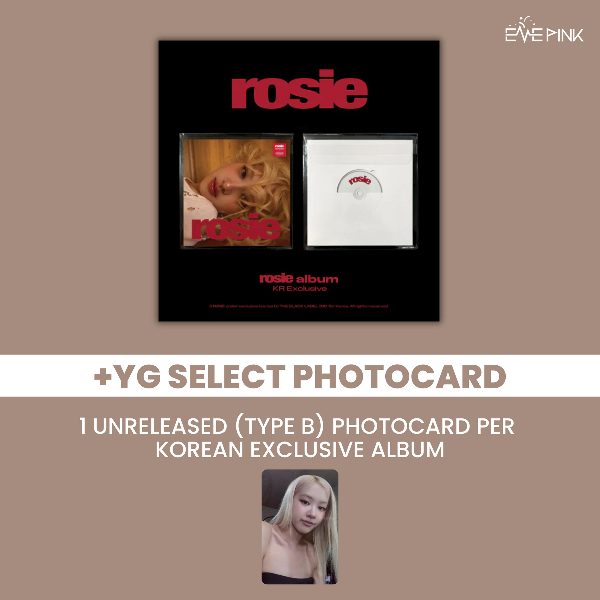 ROSÉ (로제) 1ST STUDIO ALBUM - [rosie] (KR Exclusive + YG SELECT