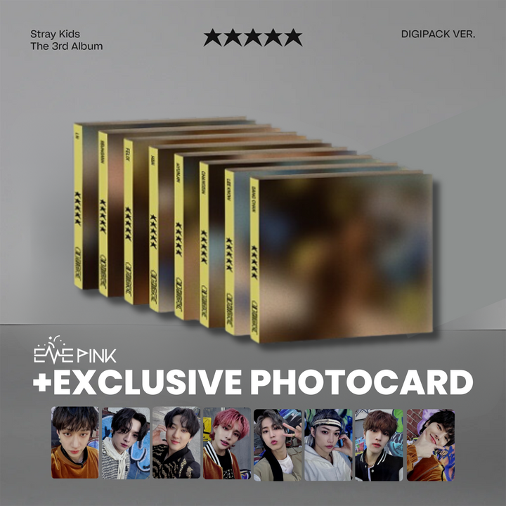 STRAY KIDS (스트레이키즈) 3RD ALBUM - [★★★★★ 5 STAR] (Digipack Ver.) (+ EXCLUSIVE PHOTOCARD)