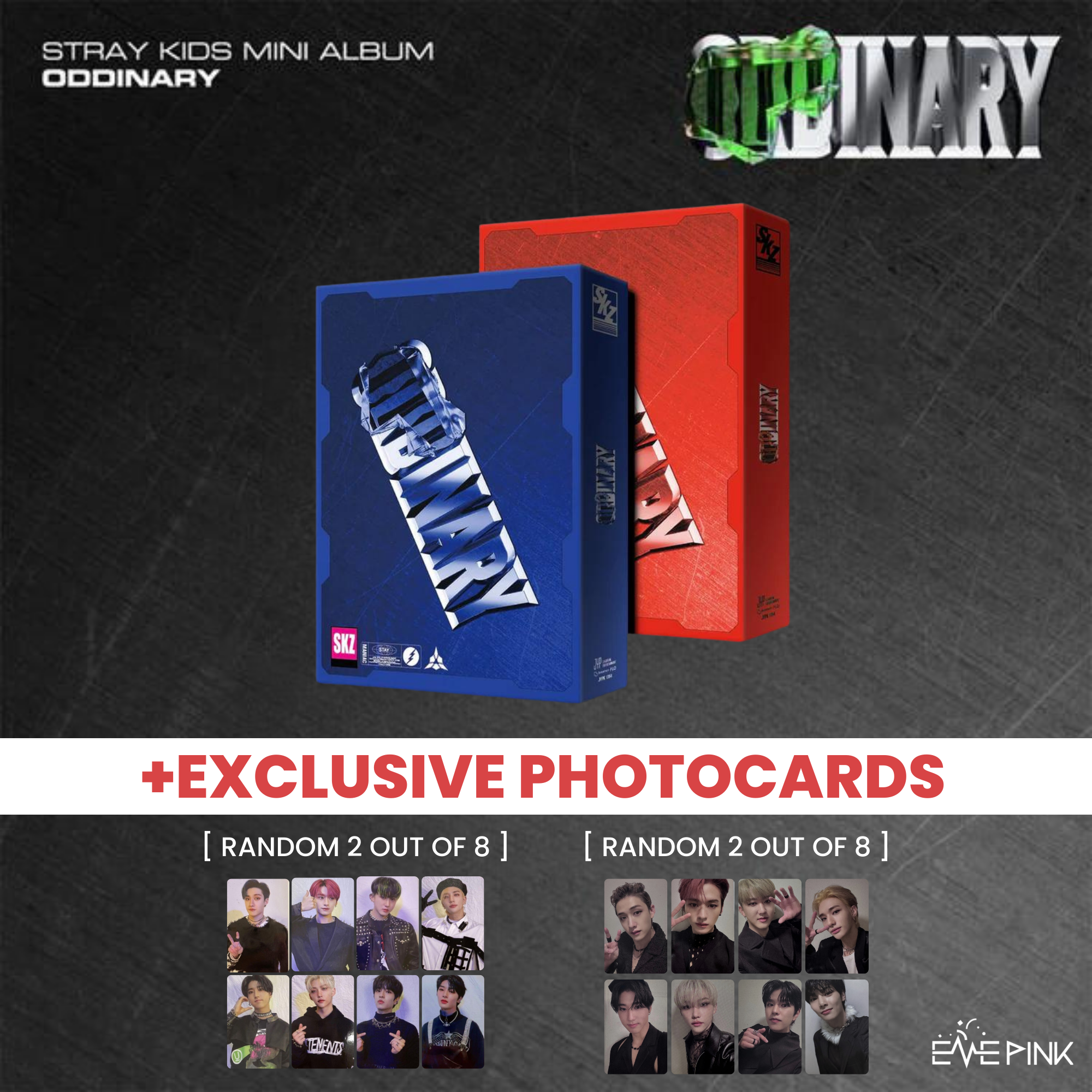 STRAY KIDS (스트레이 키즈) ALBUM - [ODDINARY] (REG VER.) (+ EXCLUSIVE PHOTOC –  EVE PINK K-POP