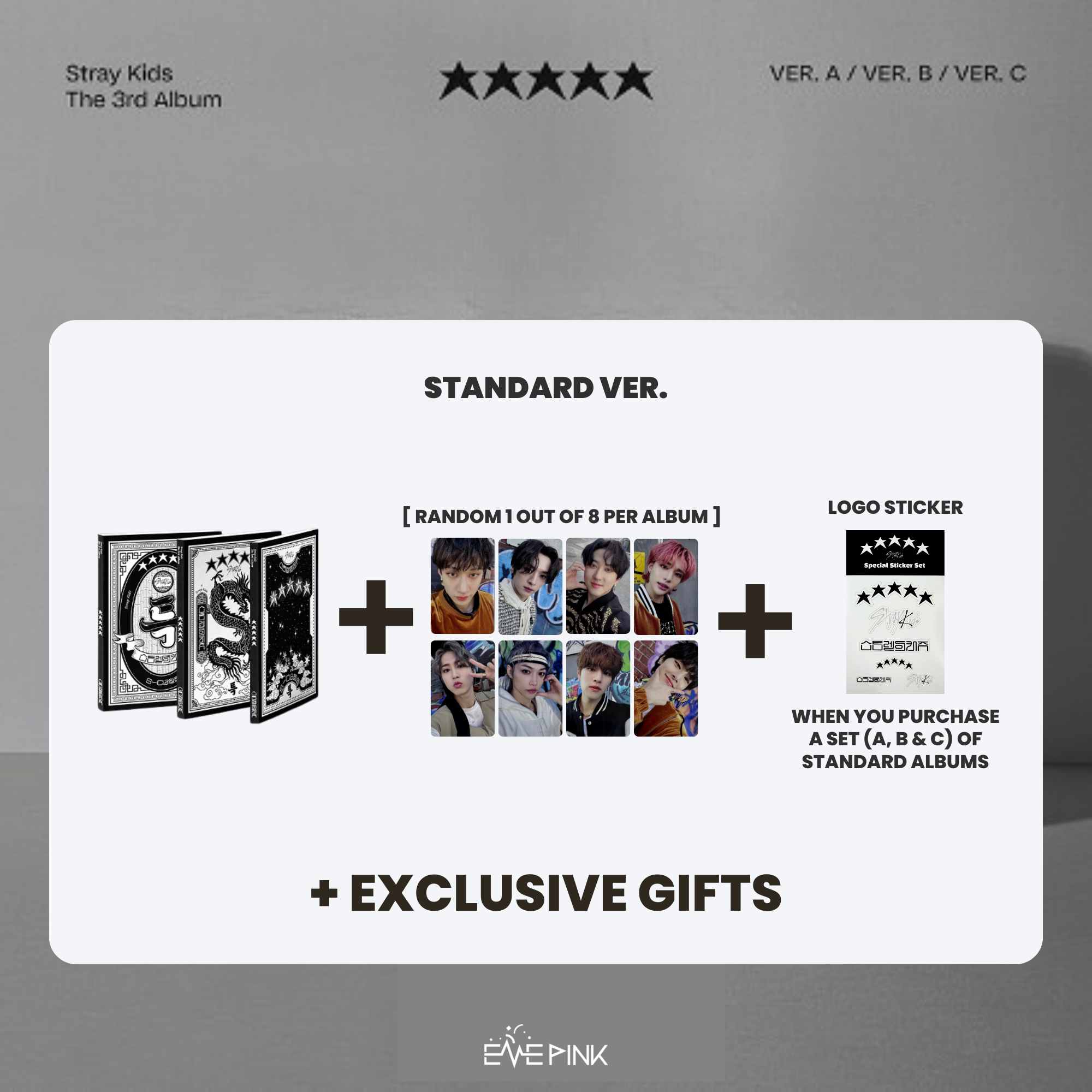 Stray Kids 3rd Album 5-Star Album Official Photocard Photo Card Standard Ver