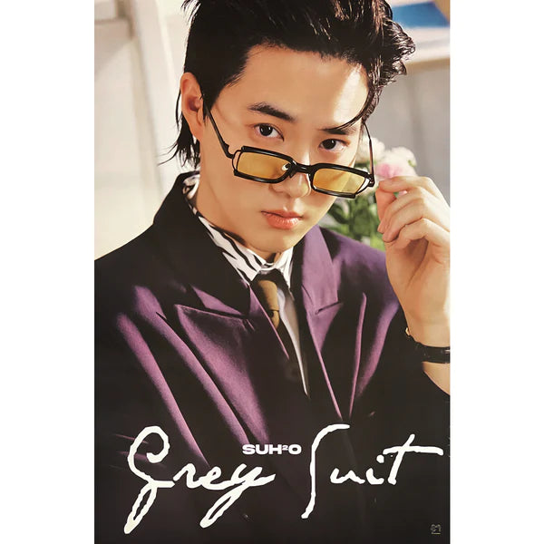 SUHO (EXO) - GREY SUIT (DIGIPACK VER) OFFICIAL POSTER - CONCEPT 2