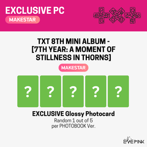 (KOR VER.) TXT (투모로우바이투게더) 8TH MINI ALBUM - [TOMORROW X TOGETHER 7TH YEAR: 가시덤불에 잠시 바람이 멈췄을 때] (+ MAKESTAR PHOTOCARD) - EVE PINK K-POP