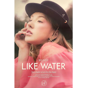 WENDY (RED VELVET) - LIKE WATER (PHOTOBOOK VER) OFFICIAL POSTER - CONCEPT 1 - EVE PINK K-POP