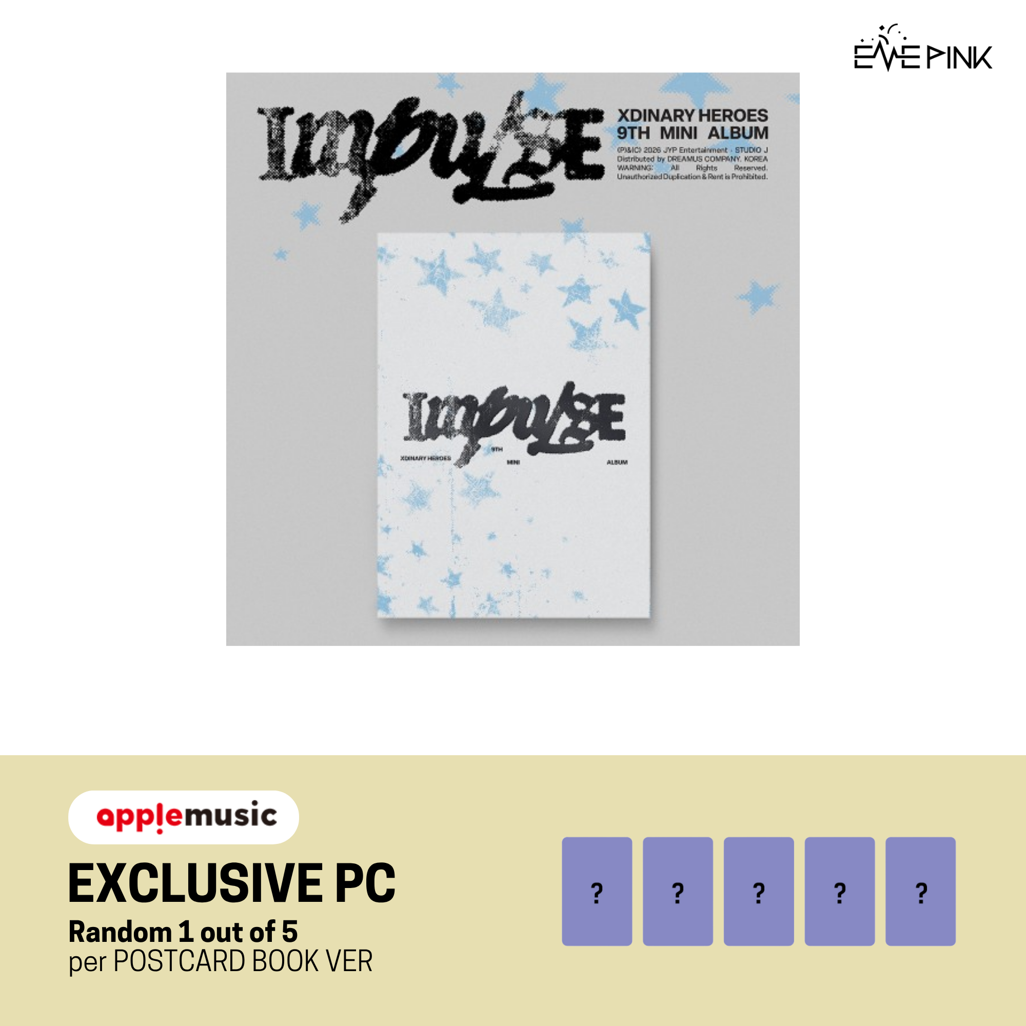 Xdinary Heroes - IMPULSE Postcard Book + Exclusive Photocard | EVE Xdinary Heroes - IMPULSE Postcard Book + Exclusive Photocard | EVE
